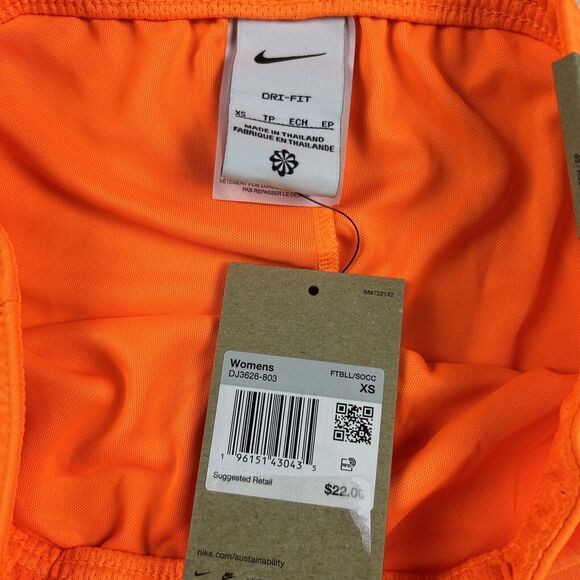 NWT Nike Women's Shorts Dri-Fit Strike Soccer Shorts Neon Orange DJ3626 Size XS - Picture 3 of 10